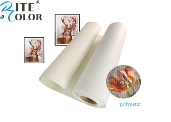 Waterproof Polyester Artist Canvas Roll / Inkjet Digital Printing Blank Canvas Roll