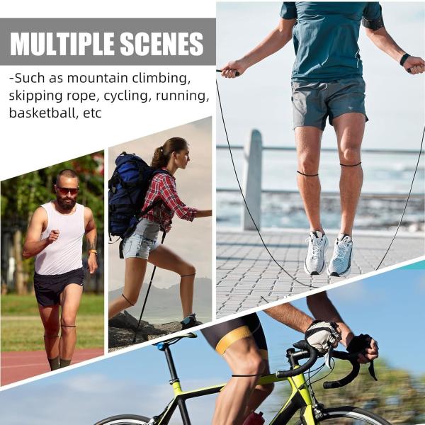 2pcs de silicona de tendón patellar de rodilla banda de rodilla para aliviar el dolor de rodilla banda de patella para baloncesto correr deportes respirable banda de apoyo de tendón patellar