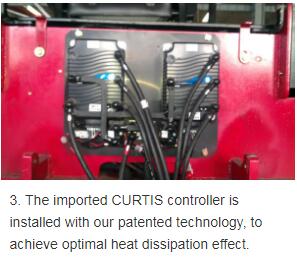 3 Ton Large Capacity Electric Forklift Truck Streamlined Design With Electric Motors