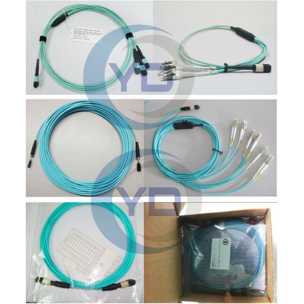 24 Волоконно-оптические MTP MPO кабельные сборы OM3 10G Aqua 25 метров Синий