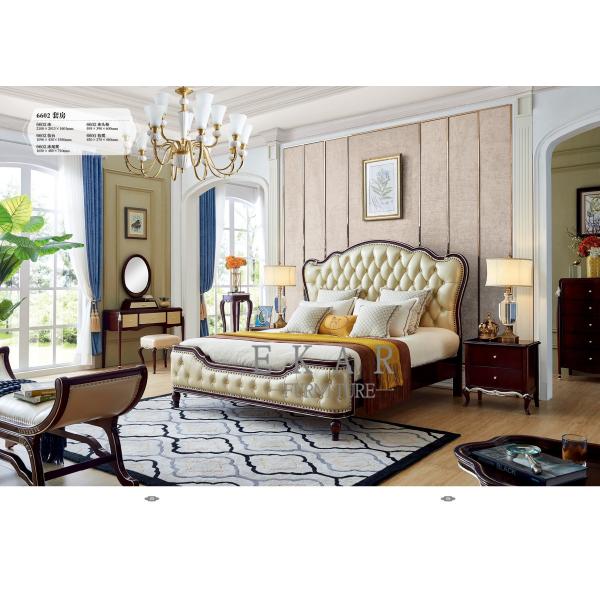 American Antique Design Headboard Divan King Size Bed