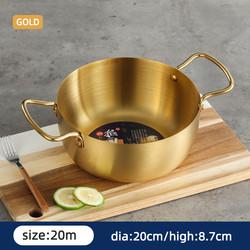 Wholesale Silver Korean Cookware Sauce Pot Stainless Steel 430 Soup Pot  With Stainless Steel Handle