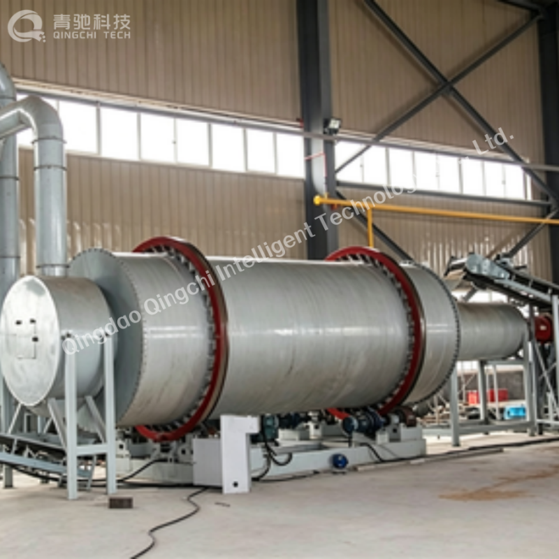 Horizontal Rotating Dryer 15TPH-20TPH Triple Pass Rotary Drum Dryer