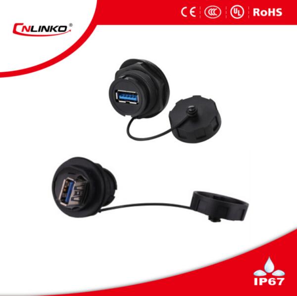 CNLINKO USB 3.0 High Speed Data USB Cable Connector IP68 Waterproof Circular USB Port Plug Connector