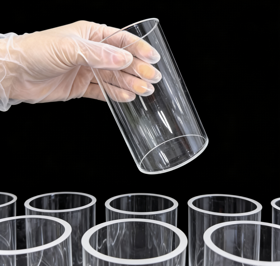 Full Specification Customized Quartz Tube High Purity Transparent Polished Glass Tubing