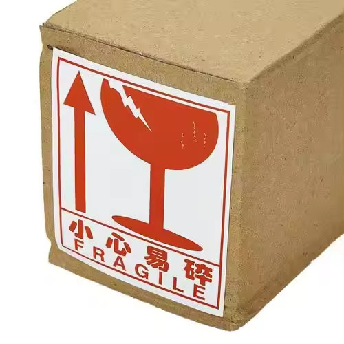 Paper Adhesive Custom Warning Labels Waterproof with Diagonal Stripes