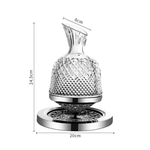 Décanteur et aérateur de vin de cristal sans plomb fabriqué par des artisans en gros.