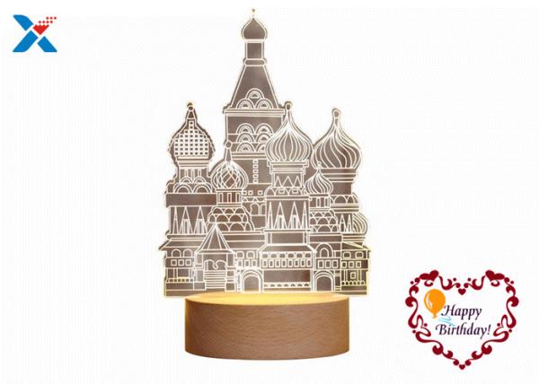 Colorful Custom Acrylic Gifts 3D Night Lamp For Christmas Gift ROHS Approved