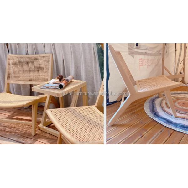 Modern Style Ash Wood Dining Chair and Rattan Lounge Chair W65*D80*H69CM for Modern Office Building Decoration