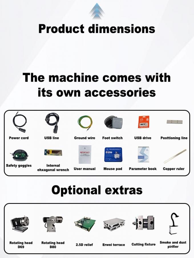 30W Power Portable Jewelry Laser Engraver with 0.001mm Repeat Accuracy and Wind Cooling