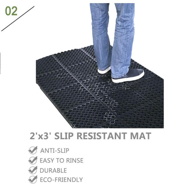 Tapis de cuisine en caoutchouc tapis de plancher anti-fatigue nouveau tapis de plancher de bar commerciaux lourds tapis de porte en caoutchouc rouge 36 