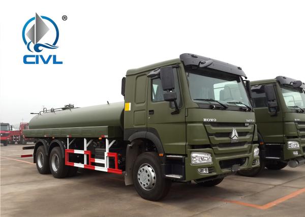 HOWO 20000 liter 9.726L Engine Capacity Liquid Tanker Truck 6x4 , Oil Tank Petrol Gasoline Truck