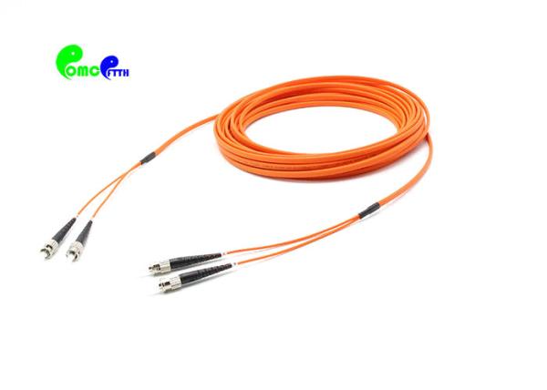 ST PC - ST PC Flat Duplex 3.0mm Fiber Optic Patch Cable Multi Mode  OM2 50 / 125 LSZH Jumper