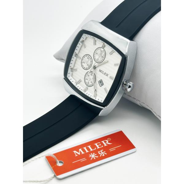 Water Resistant Men's Silicone Watches Quartz Movement Custom Logo