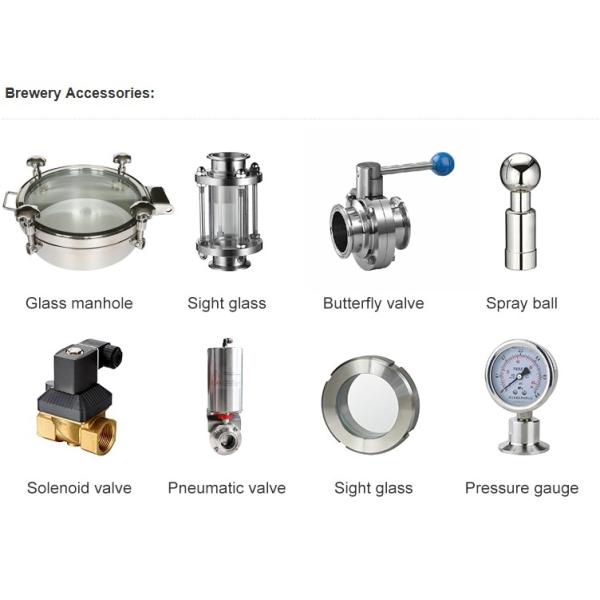 PLC Control Stainless Steel 304 316L Microbrewery System