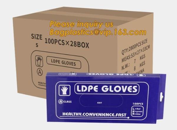 Disposable Plastic Polythene PE Gloves Cleaning Prepare Food,STERILE TWO FINGER GLOVES IN POLYETHYLENE, small packing PE