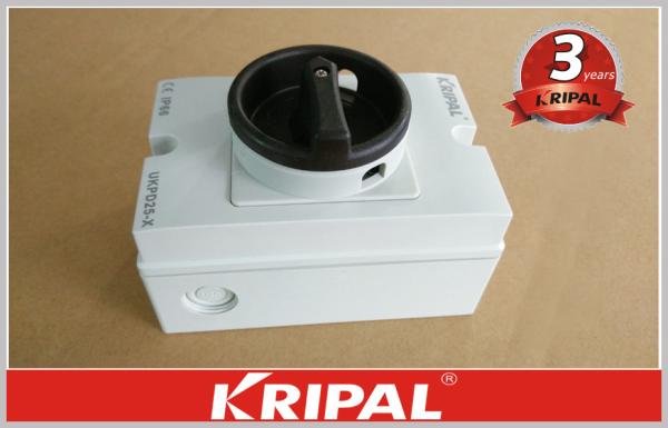 Miniature Solar PV 25A Power Isolation On Off Rotary Disconnect Switch IP66