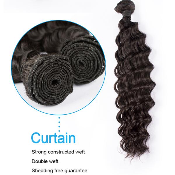 Free Tangle Full Cuticle Intact Grad 7A Deep Wave Remy Hair Extension Hiar Weft