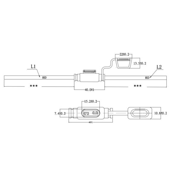 TR-702 красный патрон предохранителя провода ATN мини встроенный водоустойчивый автоматический