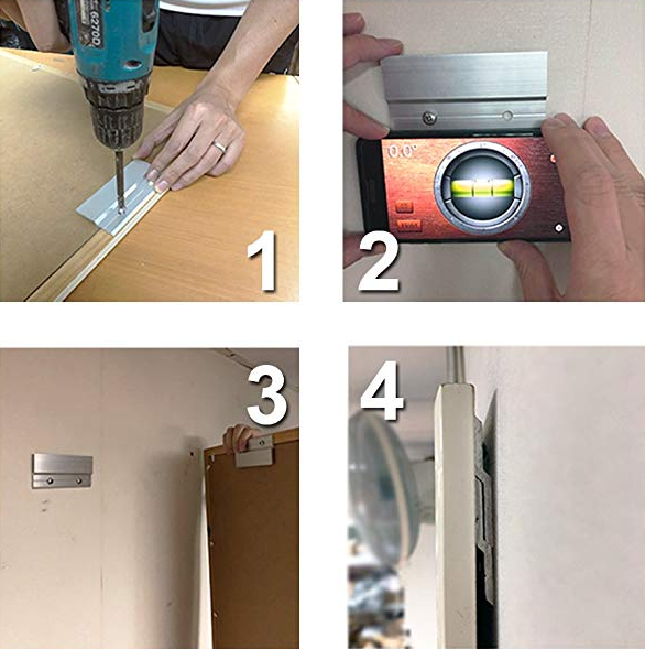 Процесс штампования с двумя отверстиями Алюминиевые клипы Z Bar для висящих зеркальных фоторельфов и шкафов