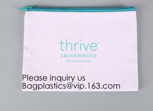 Necessary Black Pouch Canvas Print Makeup Cosmetic Bag,Personalized Custom Wholesale Canvas Material Makeup Cosmetic Bag