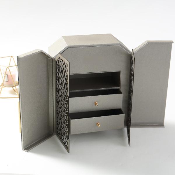 Luxury Custom Double Door Cosmetic Gift Box Exquisite Empty Packaging For Premium Cosmetic Sets