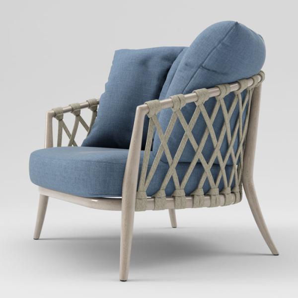 Woven Rope Single Seat UV Resistance Garden Sofa Set