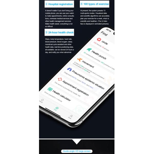 IWO MC57 180MAH 1,57 поручать монитора 2hours тарифа сердца шкалы дюйма