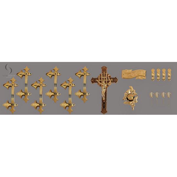 Золото Похоронный ПП Перерабатывать Пластиковый Ручка гроба Декоративный подъем Вес 50 кг P9001