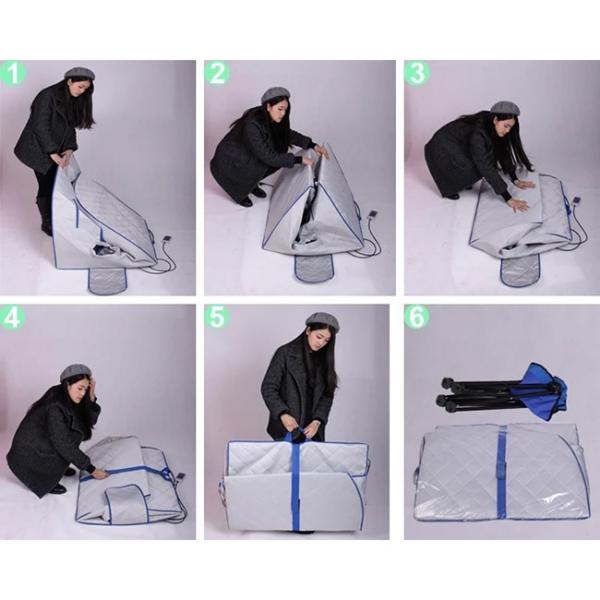 Silver Infrared Low Emf Portable Carbon Panel Heater Sauna One Person Sauna Tent