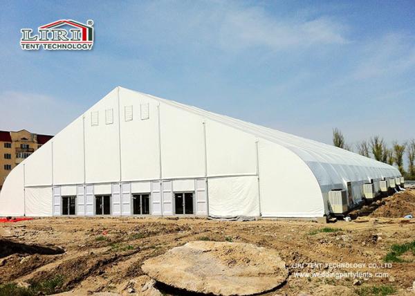 Movable White PVC Aluminum Expo TFS Curved Tent 40m Clear Span with Air Conditioner