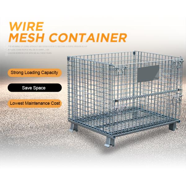 1000kg Galvanized Stackable Sliver Wire Container Storage Cages