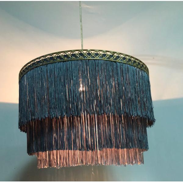 3 Tier Vintage Tassel Fringe Lampshade E27 Antique Fringe Lamp
