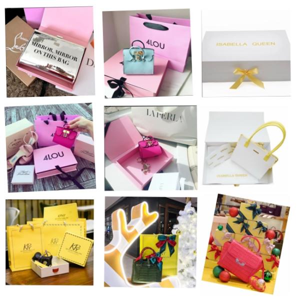 Luxury High - End Cardboard Gift Boxes For Women Leather Bag Packaging