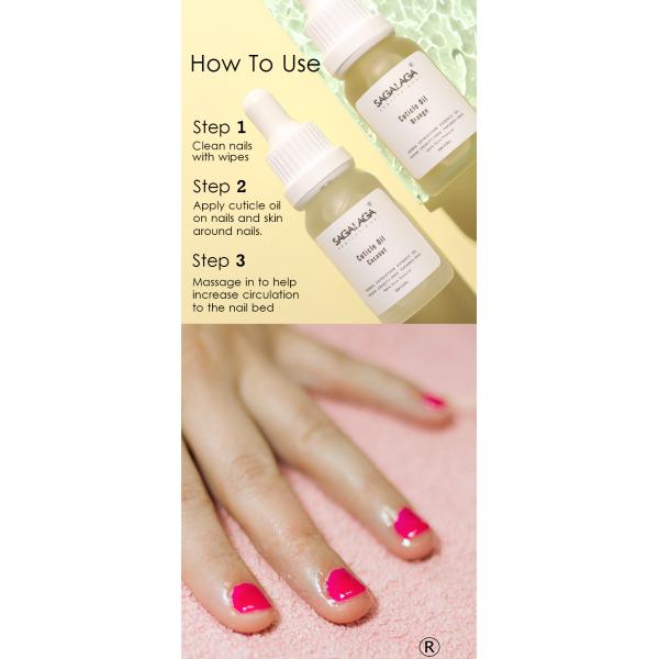 SAGALAGA Récipient de bouteille d'huile à cuticules vide écologique personnalisé pour l'huile à ongles et l'huile à cuticules