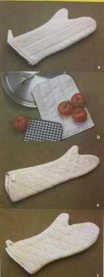 High Heat Kitchen Microwave Oven Towel Gloves Milk Color Steam Stopping