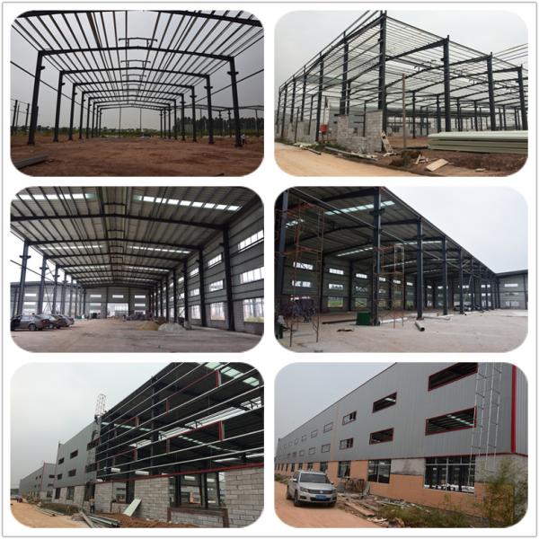 Sandwich Panel Roof Metal Frame Factory / Steel Warehouse Construction