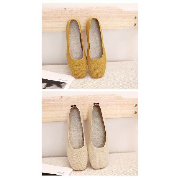 Knitted Round Head Flat Bottomed Daily All Match Women'S Loafers Lady Flats Shoes