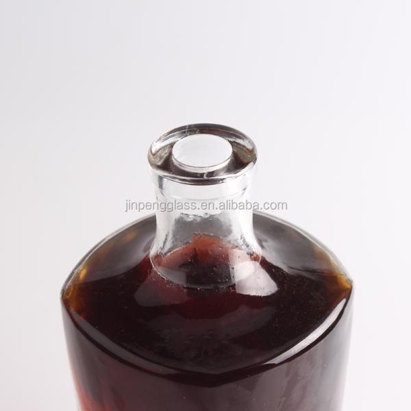 Whisky Sealing Type Cork 750ml/1000ml Transparent Glass Bottle for Champagne