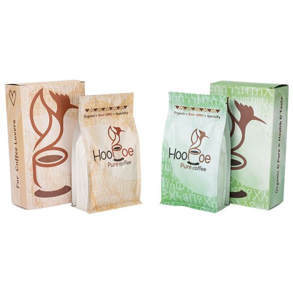 Custom Printed Flat Bottom Coffee Bean Packaging Bags with Zipper and Valve Plastic Bags with Durable Features