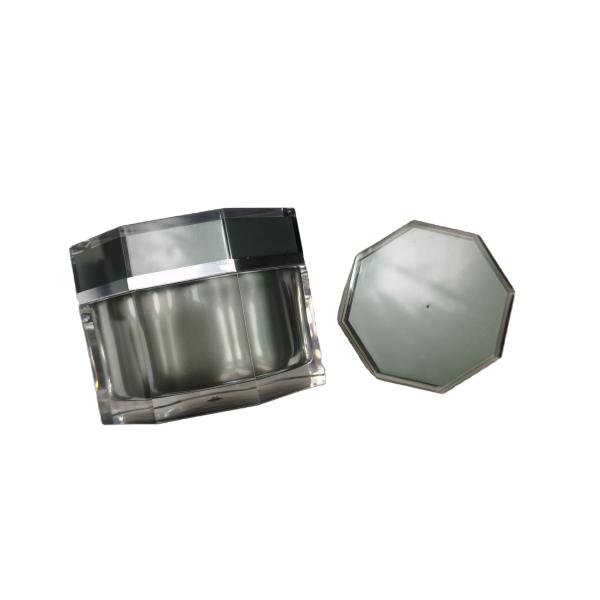 50g 120g 150g 200g Octagonal Shape Acrylic Cream Jar for End Cosmetic Packaging OEM/ODM