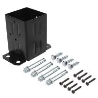 4x4 Post Base for Concrete - Carbon Steel Anchor for Pergola & Fence