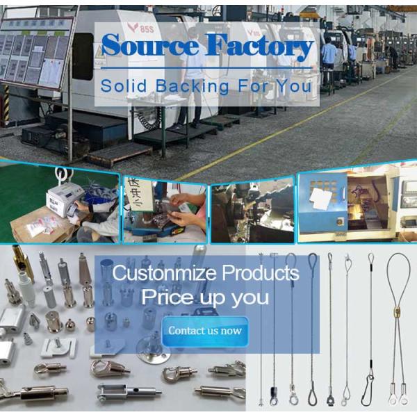 Stainless Steel Ceiling Suspension Kit with Wire Rope and Cable Gripper