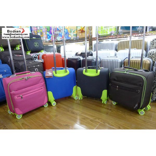cheap soft sided 16'' laptop trolley luggage ,suitcases from Baigou China