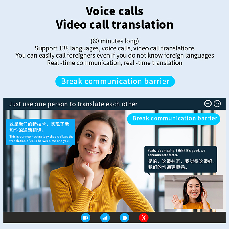 Summary Mobile Translator 147 Languages Video Calling AI Translation Device