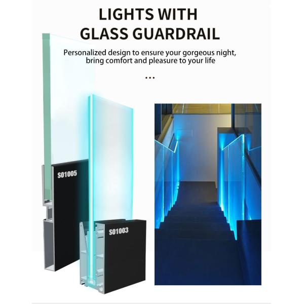 Алюминиевый стеклянный забор защищенный канал идеально подходит для 10-17 мм стекла и внутреннего или наружного