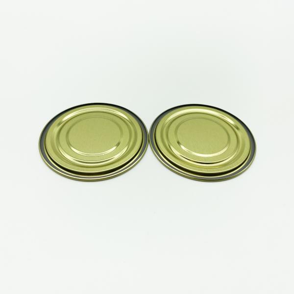211 65mm Diameter BPA FREE, Gold Color Metal Can Lids, for dry food, dairy food, fruits and vegetables
