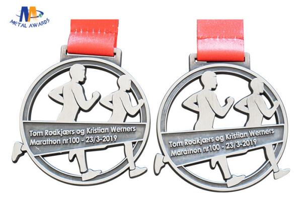 Runner Relief Marathon Medals Cut Out To The Real People That Running With Heat Transfer Ribbon