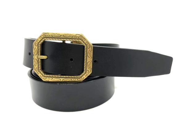 Vintage Pin Buckle Mens Casual Leather Belt Black  For Formal Wear