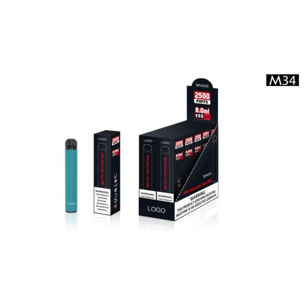 Wholesale M34 rechargeable vape device e-cigarette OEM hot sell china resources